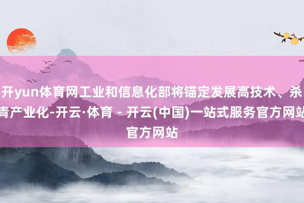 开yun体育网工业和信息化部将锚定发展高技术、杀青产业化-开云·体育 - 开云(中国)一站式服务官方网站