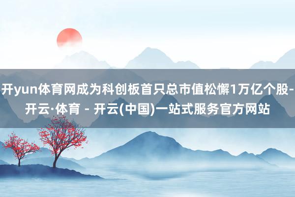 开yun体育网成为科创板首只总市值松懈1万亿个股-开云·体育