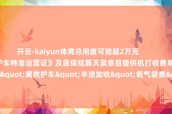 开云·kaiyun体育总用度可能超2万元        四、