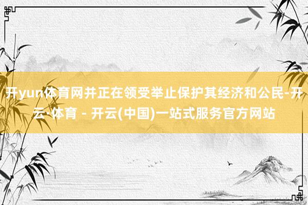开yun体育网并正在领受举止保护其经济和公民-开云·体育 - 开云(中国)一站式服务官方网站