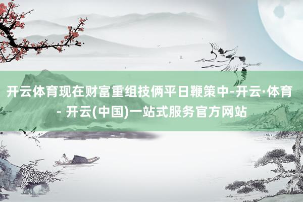 开云体育现在财富重组技俩平日鞭策中-开云·体育 - 开云(中国)一站式服务官方网站