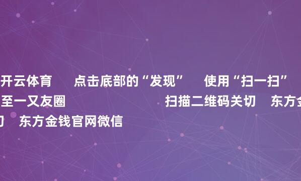 开云体育      点击底部的“发现”     使用“扫一扫